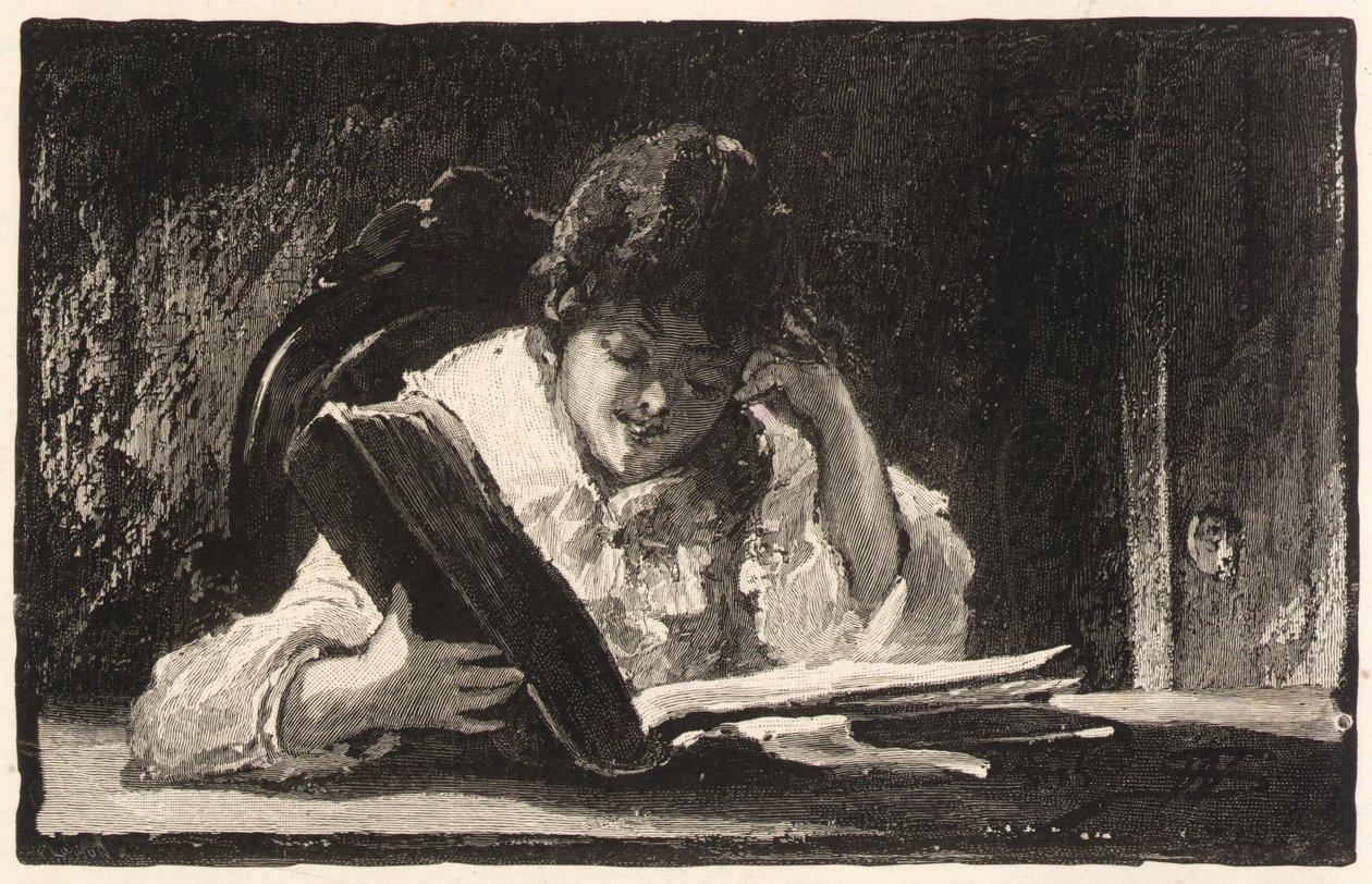 Meisje Lezen door William Baxter Closson