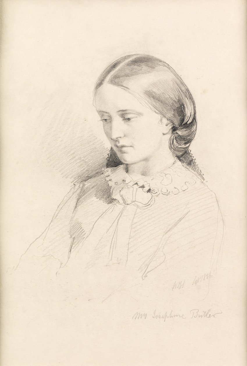 Josephine Butler, Vroege Feministische Activiste, 1856 door William Bell Scott