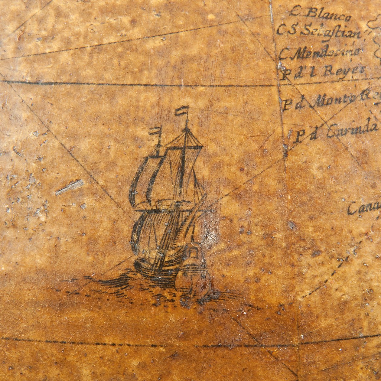 Vroeg Engelse aardse globe, c.1673 door William Berry