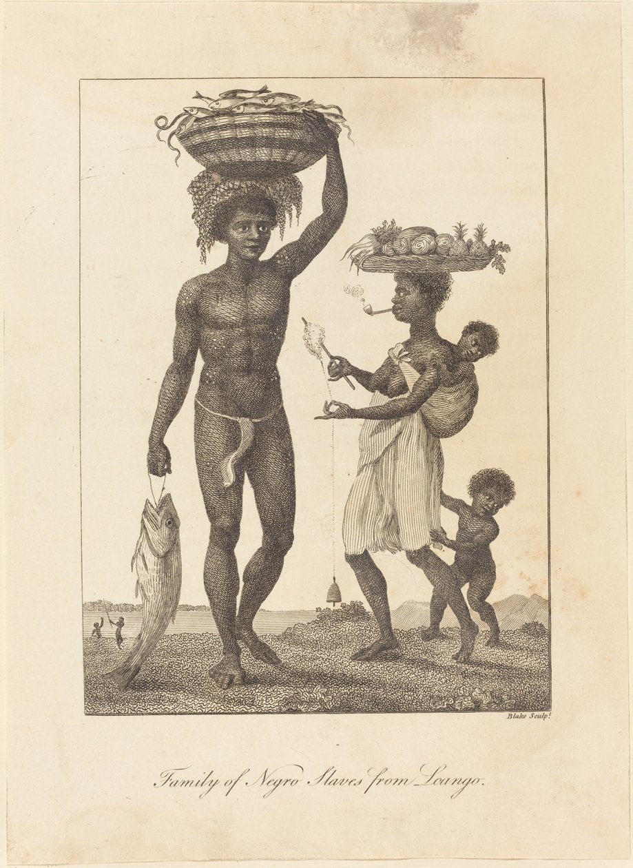Familie van Slaven uit Loango, 1793 door William Blake