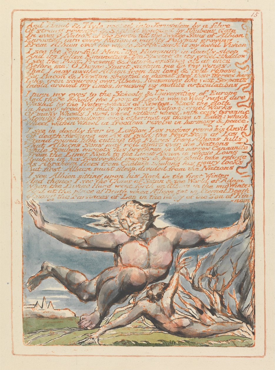 Jeruzalem, Plaat 15, En Hand & Hyle.... door William Blake