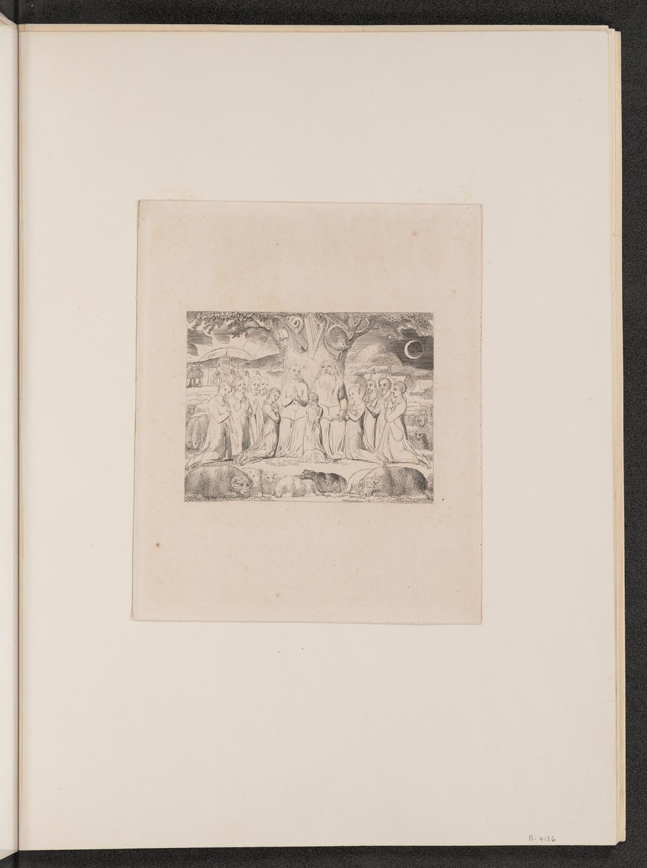 Job en Zijn Familie door William Blake
