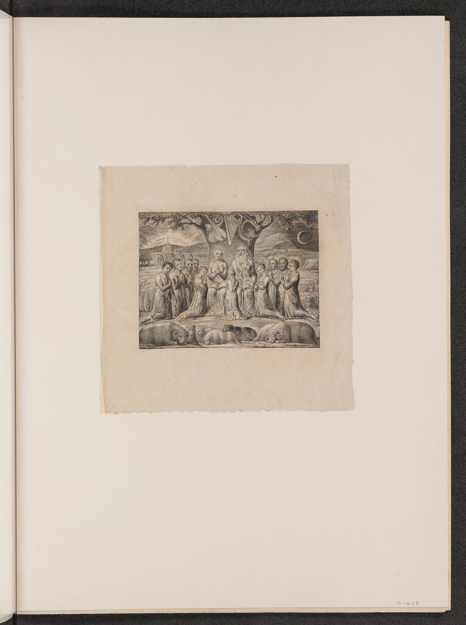 Job en Zijn Familie door William Blake