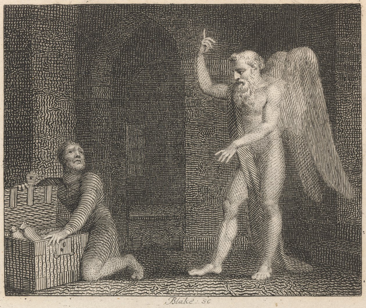 De Vrek en Plutus door William Blake