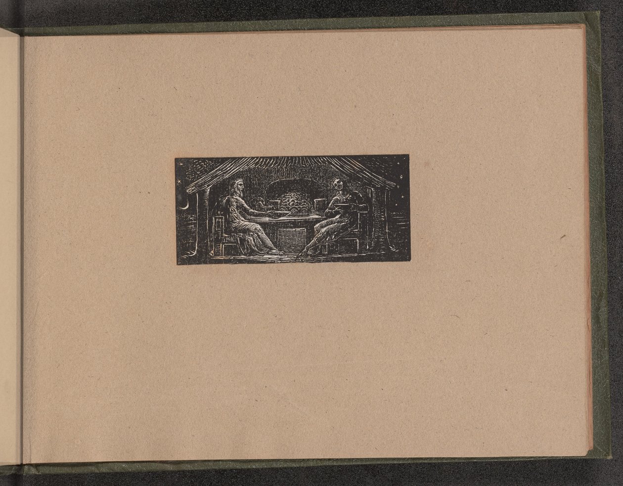 Thenot en Colinet Eten hun Avondmaal door William Blake