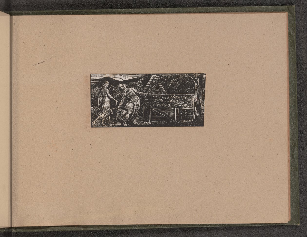 Thenot en Colinet Leiden hun Kudde Samen door William Blake