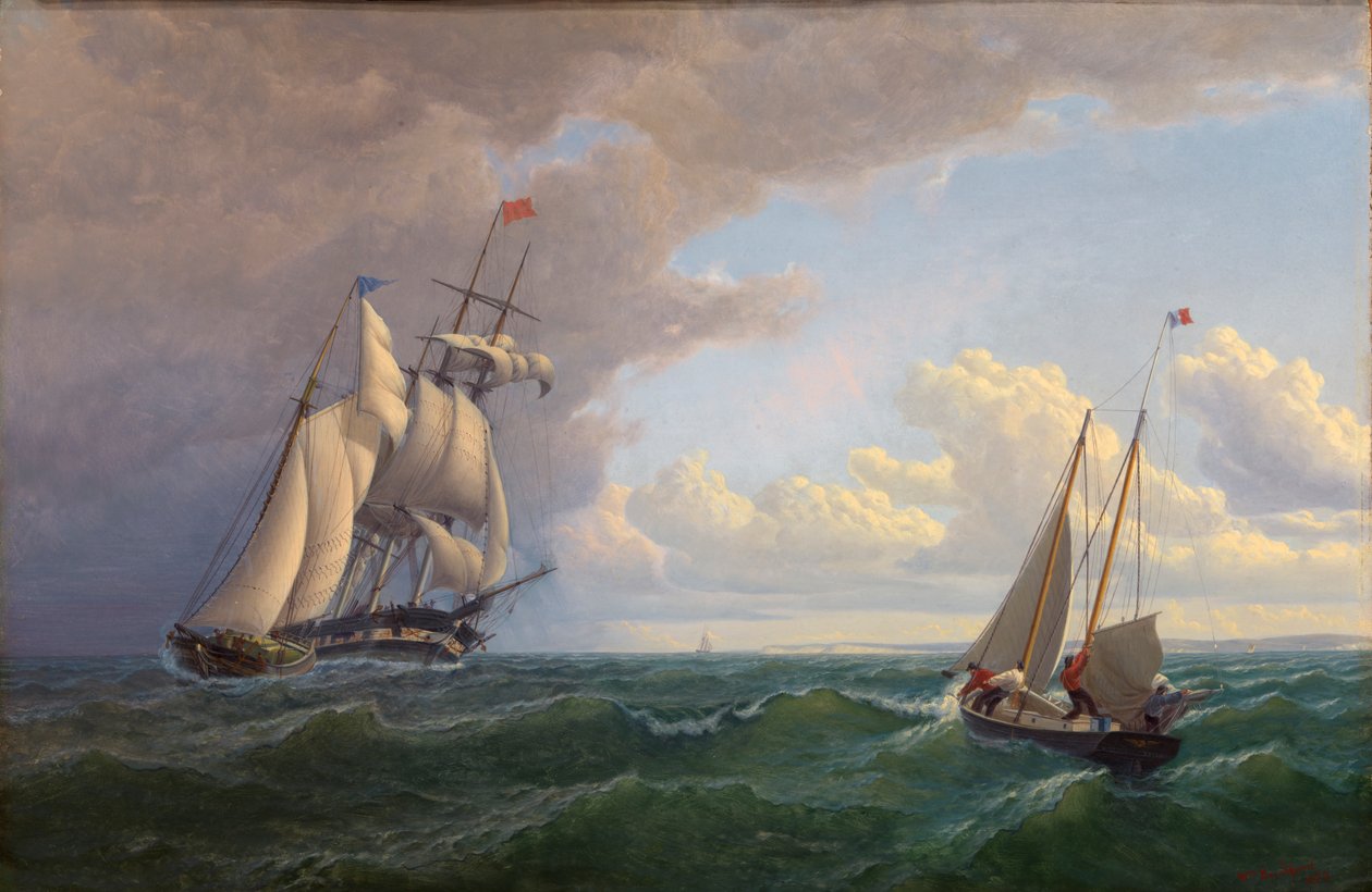 Walvisvaarder bij de Wijngaard - Uitgaand door William Bradford