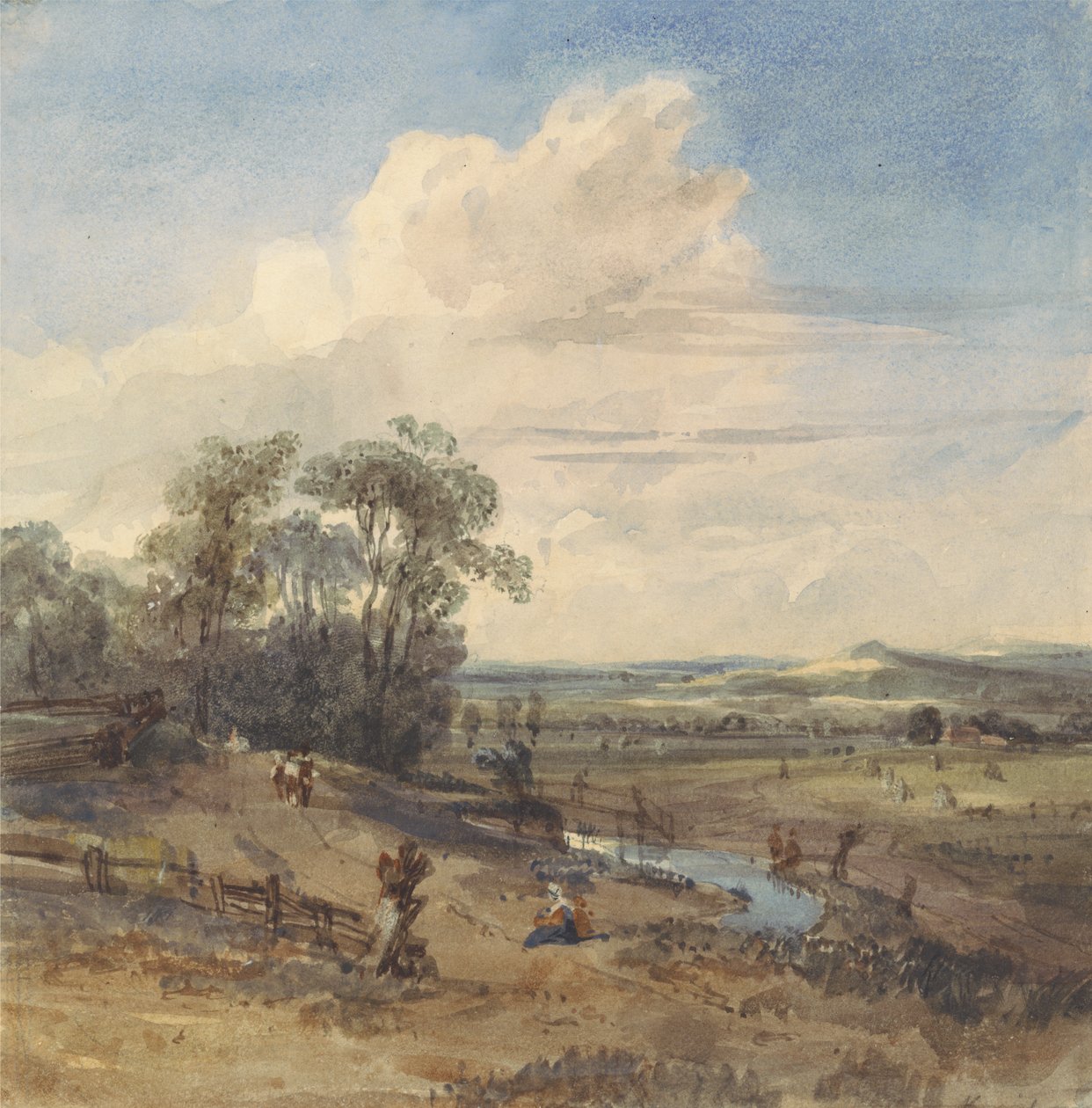 Landschap naar Wynants (in het Louvre) door William Callow