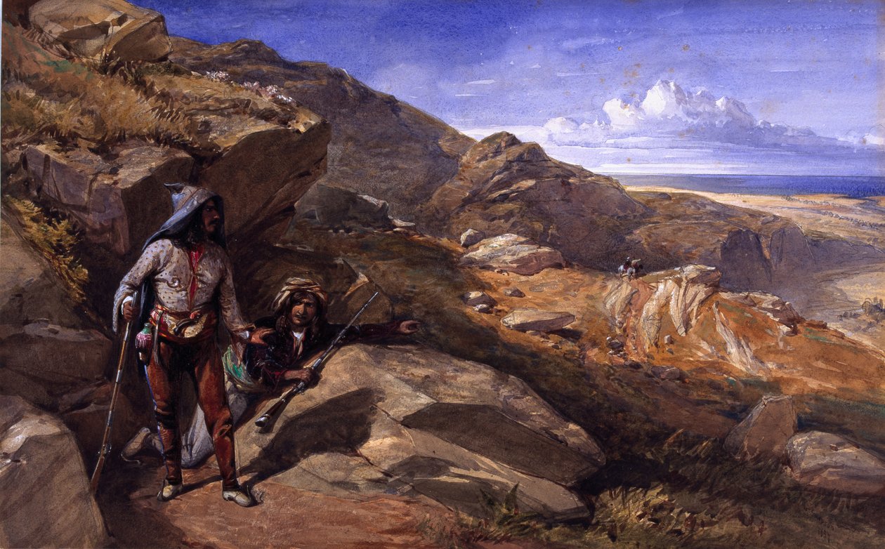 Twee Bandieten in de Heuvels, 1857 door William Crimea Simpson
