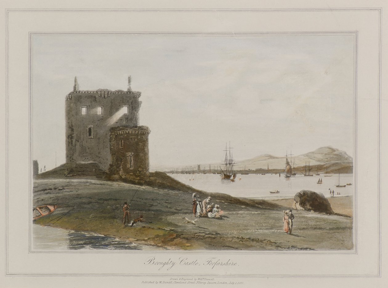 Broughty Castle, Forfarshire door William Daniell