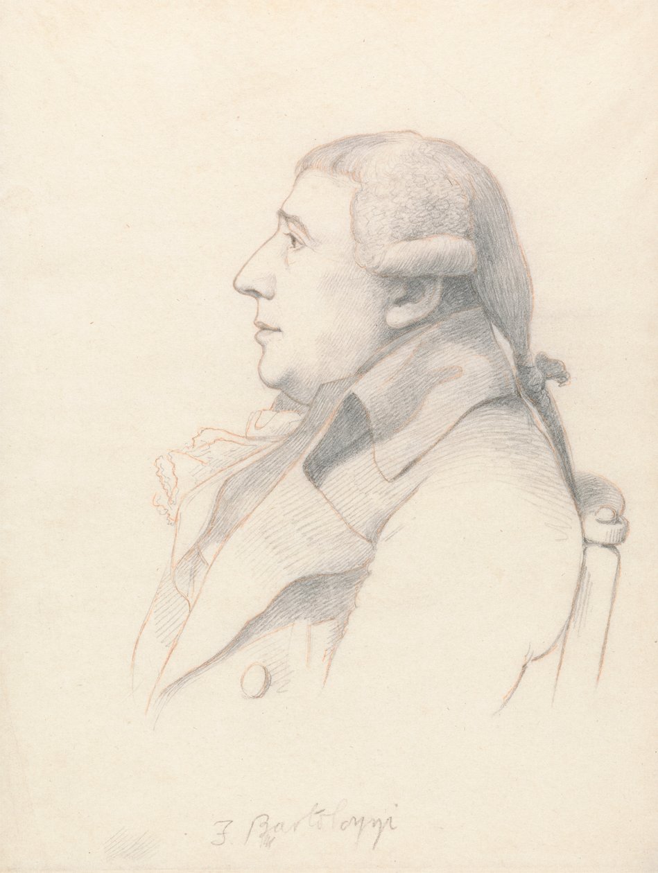 Portret van Francesco Bartolozzi door William Daniell