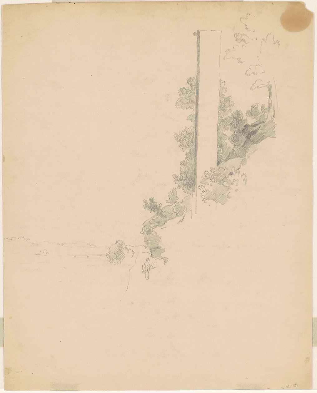 Landschap (verso) door William E. Winner