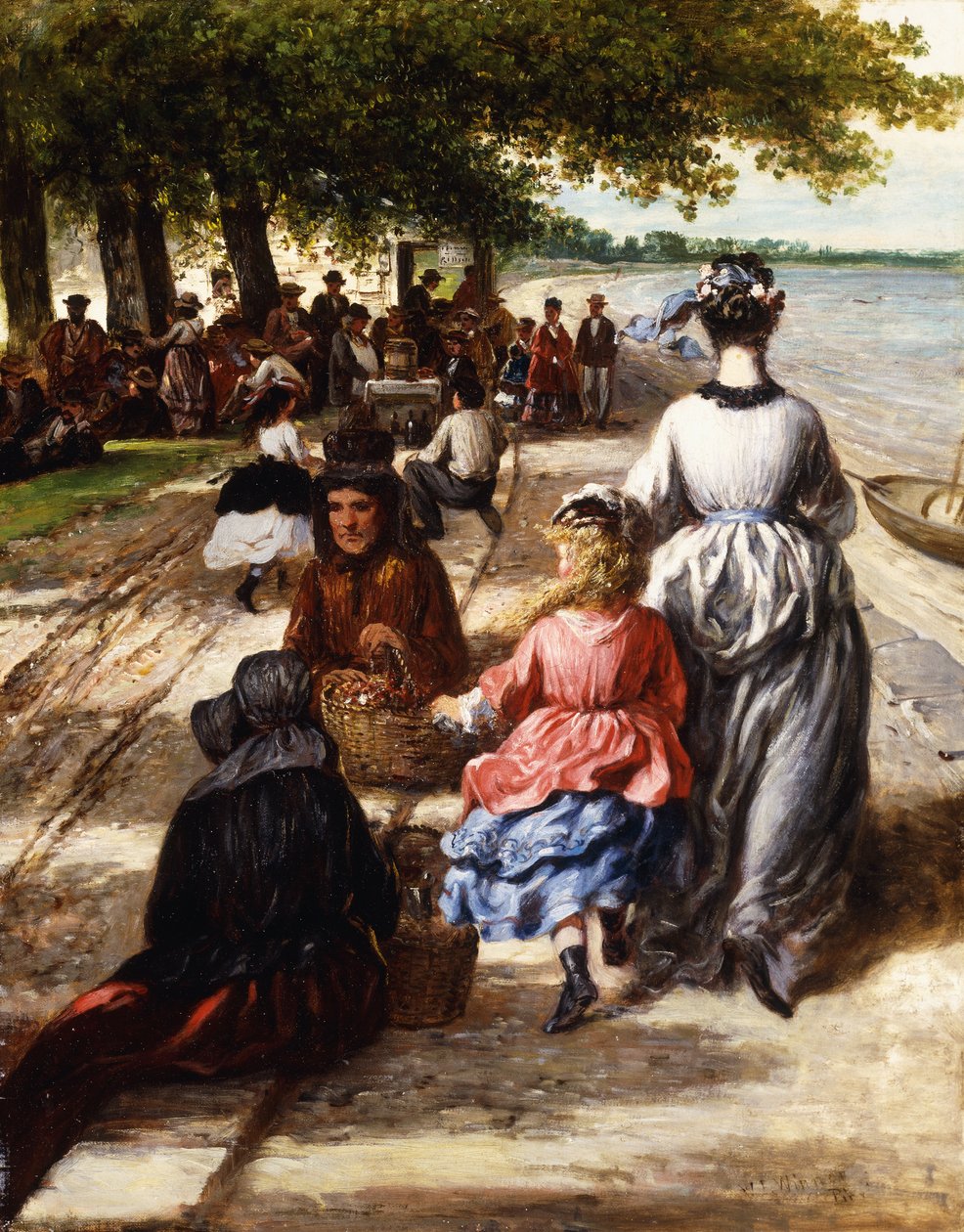 Bij het strand, Gloucester, 1877 door William E. Winner