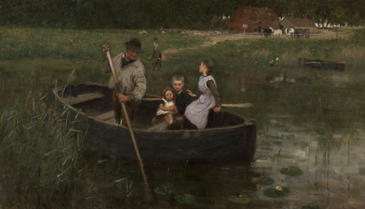 De veerboot, 1887 door William Edward Stott