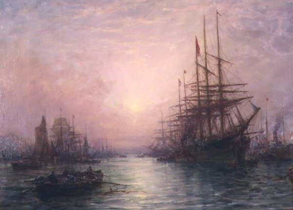 Zonsondergang (paar van 88434) door William Edward Webb