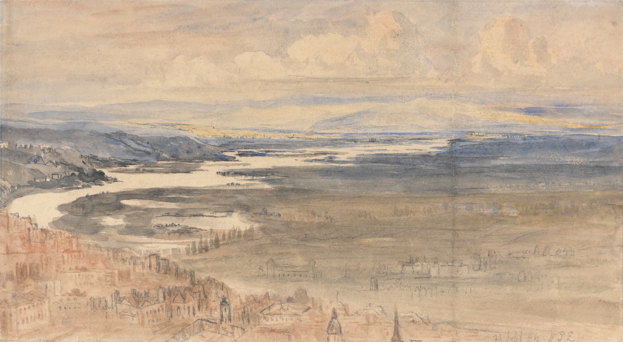 Een rivierscène door William Ellis