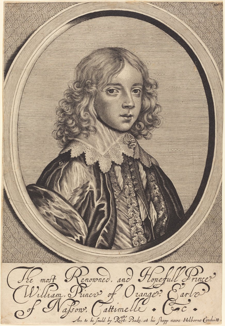 Willem II, Prins van Oranje door William Faithorne