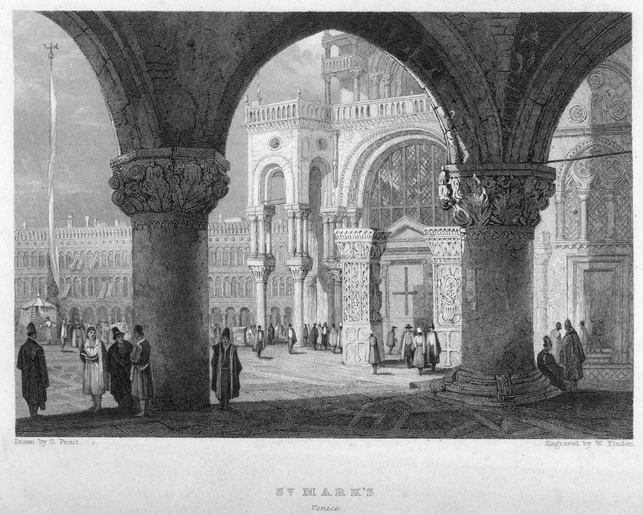 San Marco, Venetië door William Finden