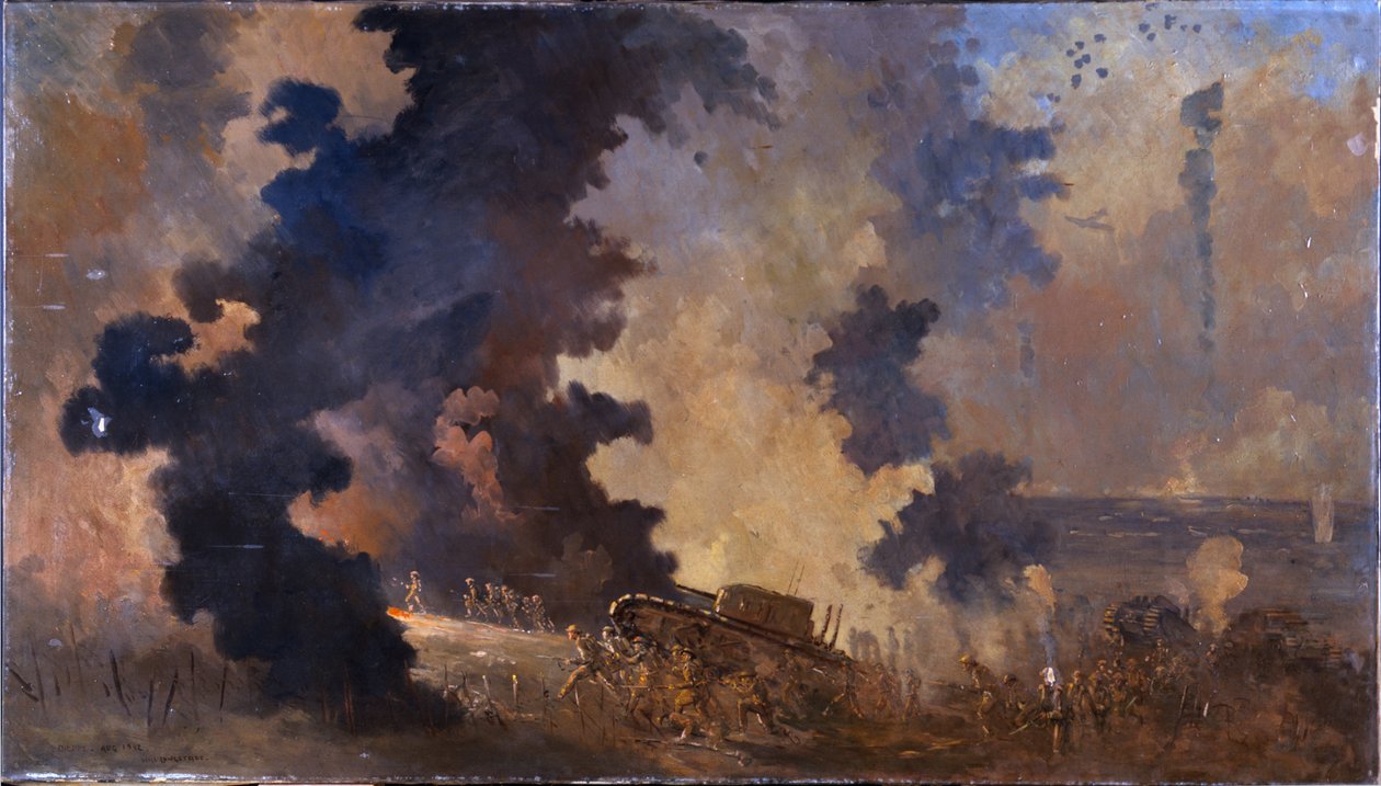 Dieppe, augustus 1942 door William Francis Longstaff