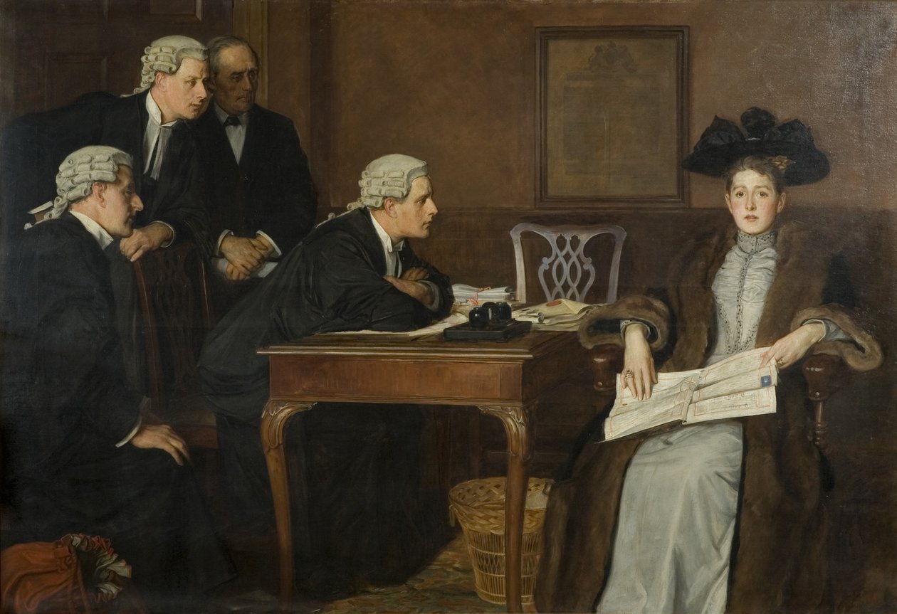 Beklaagde en Raadsman door William Frederick Yeames