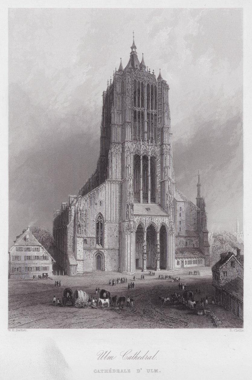 Kathedraal van Ulm door William H. Bartlett