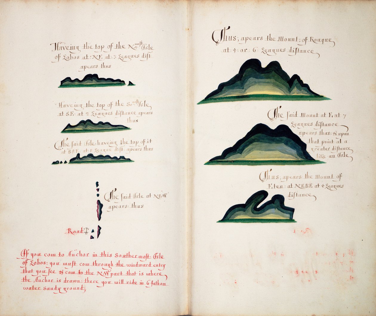 Uitzichten van Isla Lobos en bergen door William Hack