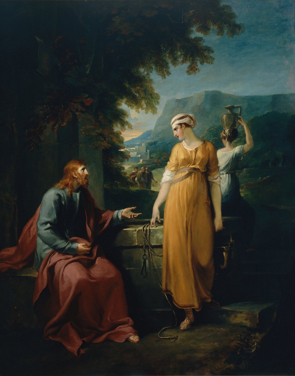 Christus en de vrouw van Samaria door William Hamilton