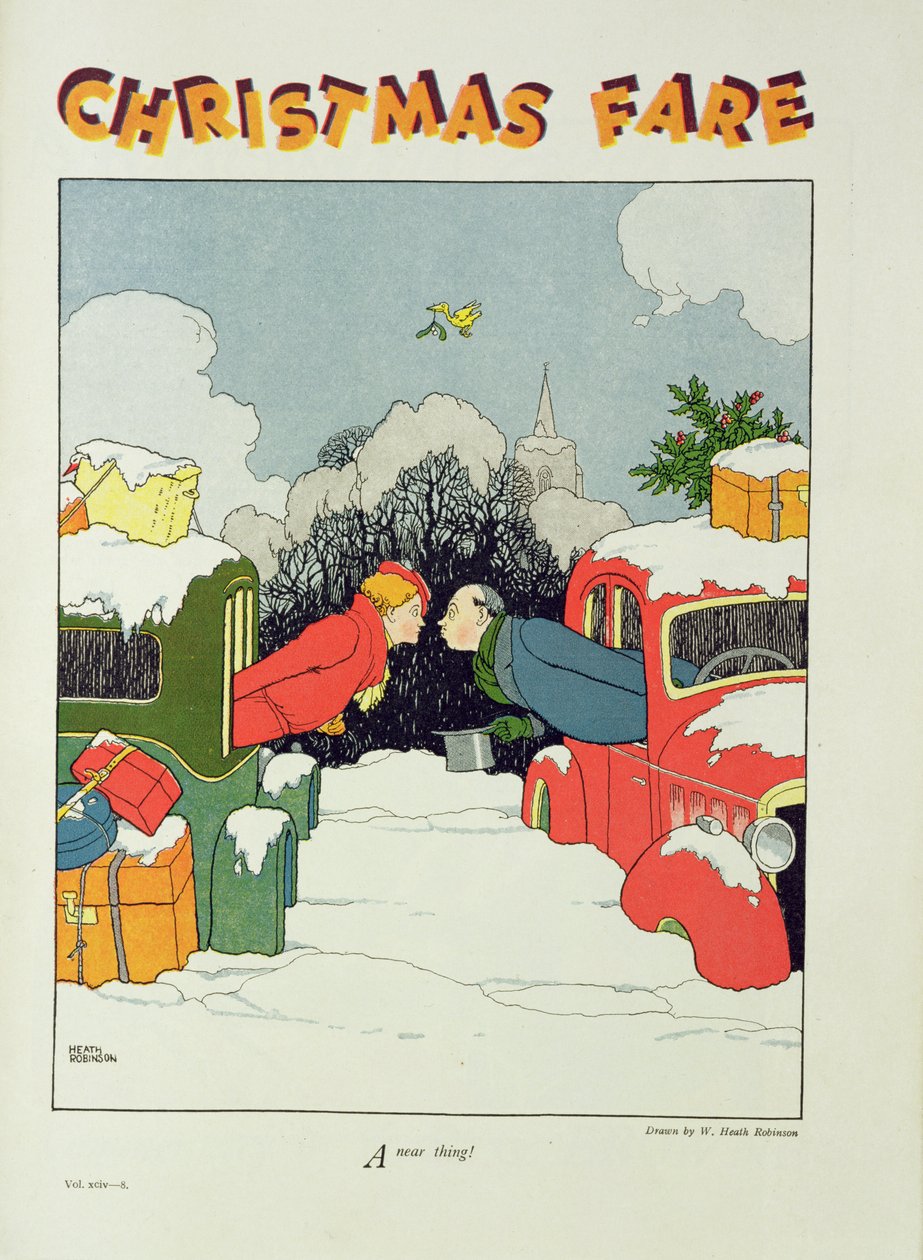 Een Nauwe Ontsnapping door William Heath Robinson