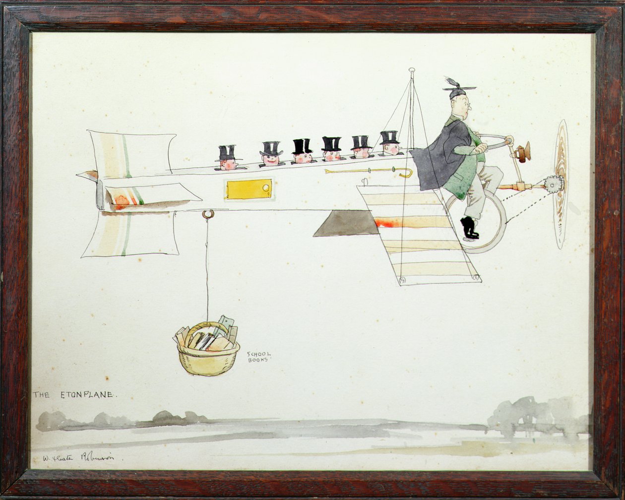 Het Eton-vliegtuig door William Heath Robinson