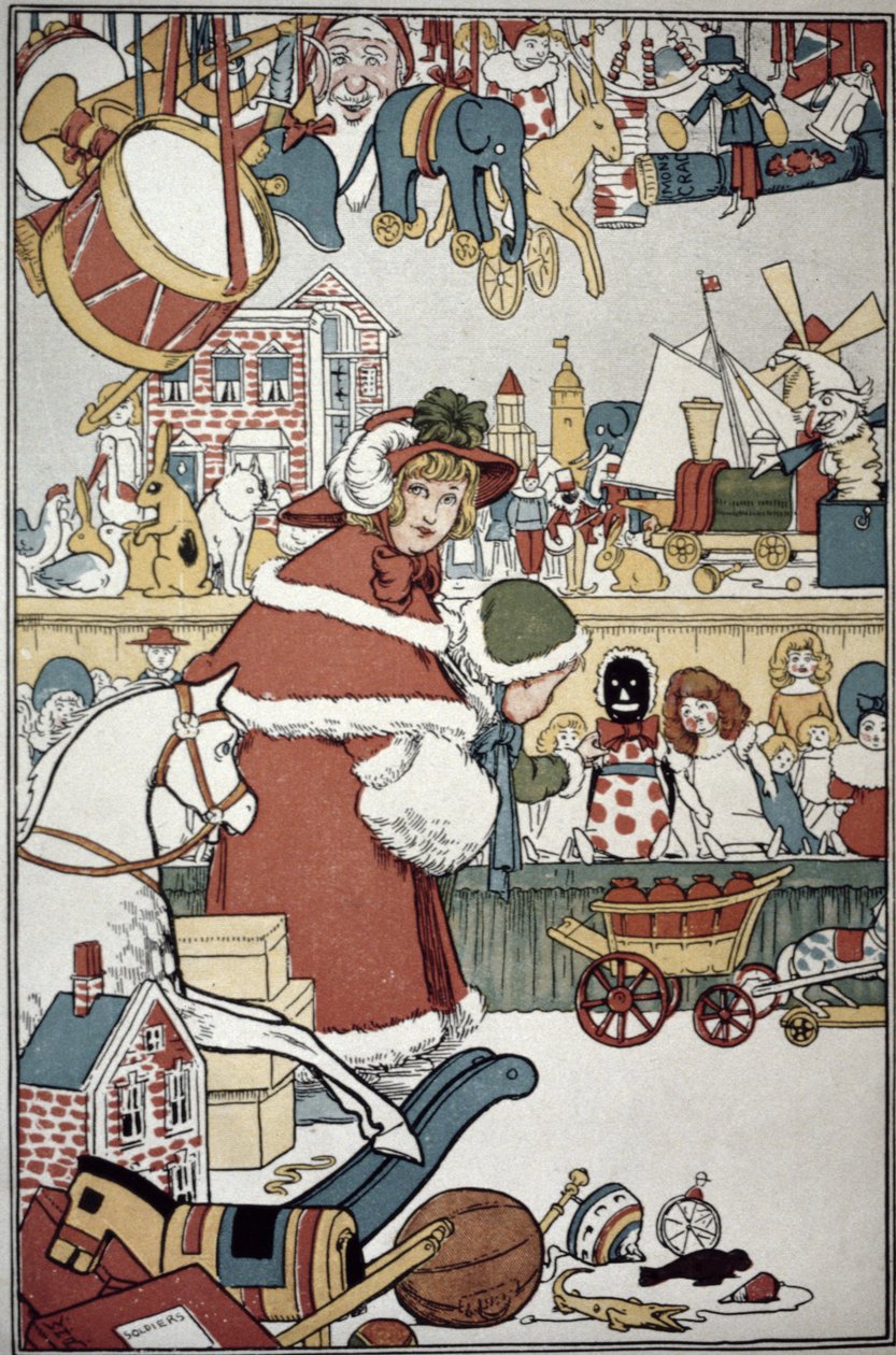 Speelgoed voor Kerstmis, ca. 1900 door William Heath Robinson