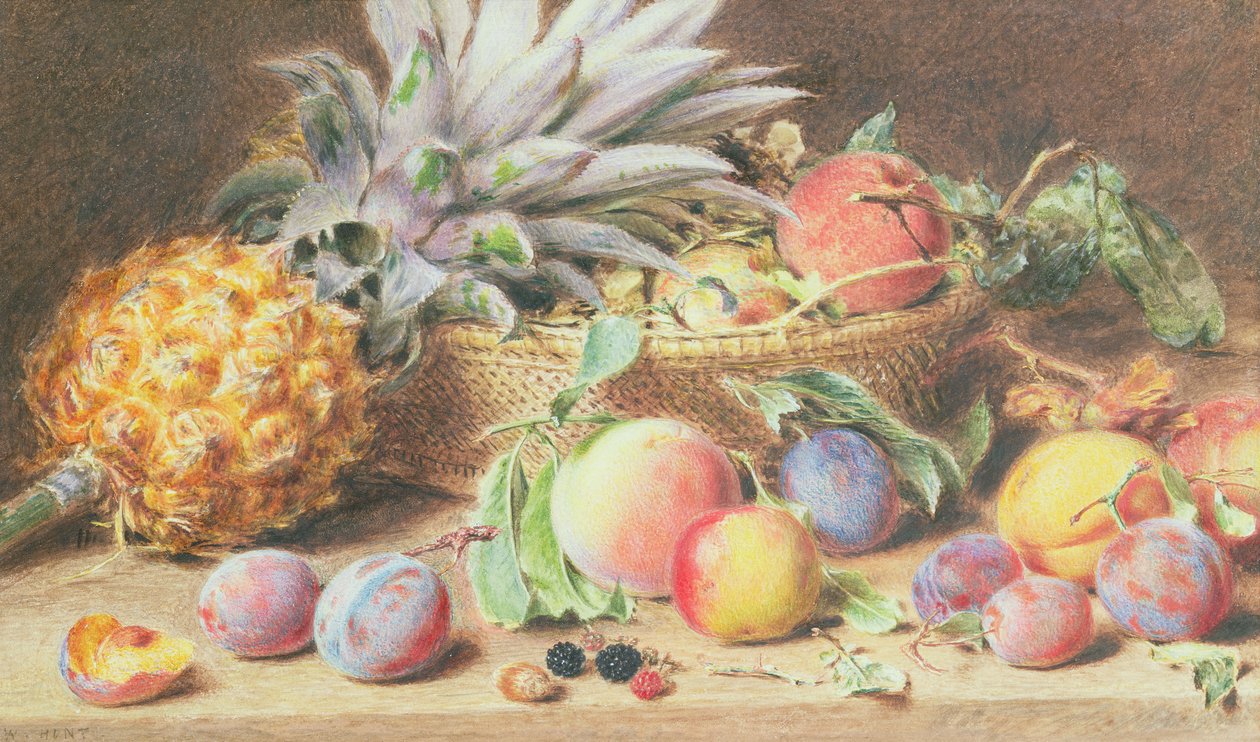 Stilleven met fruit door William Henry Hunt