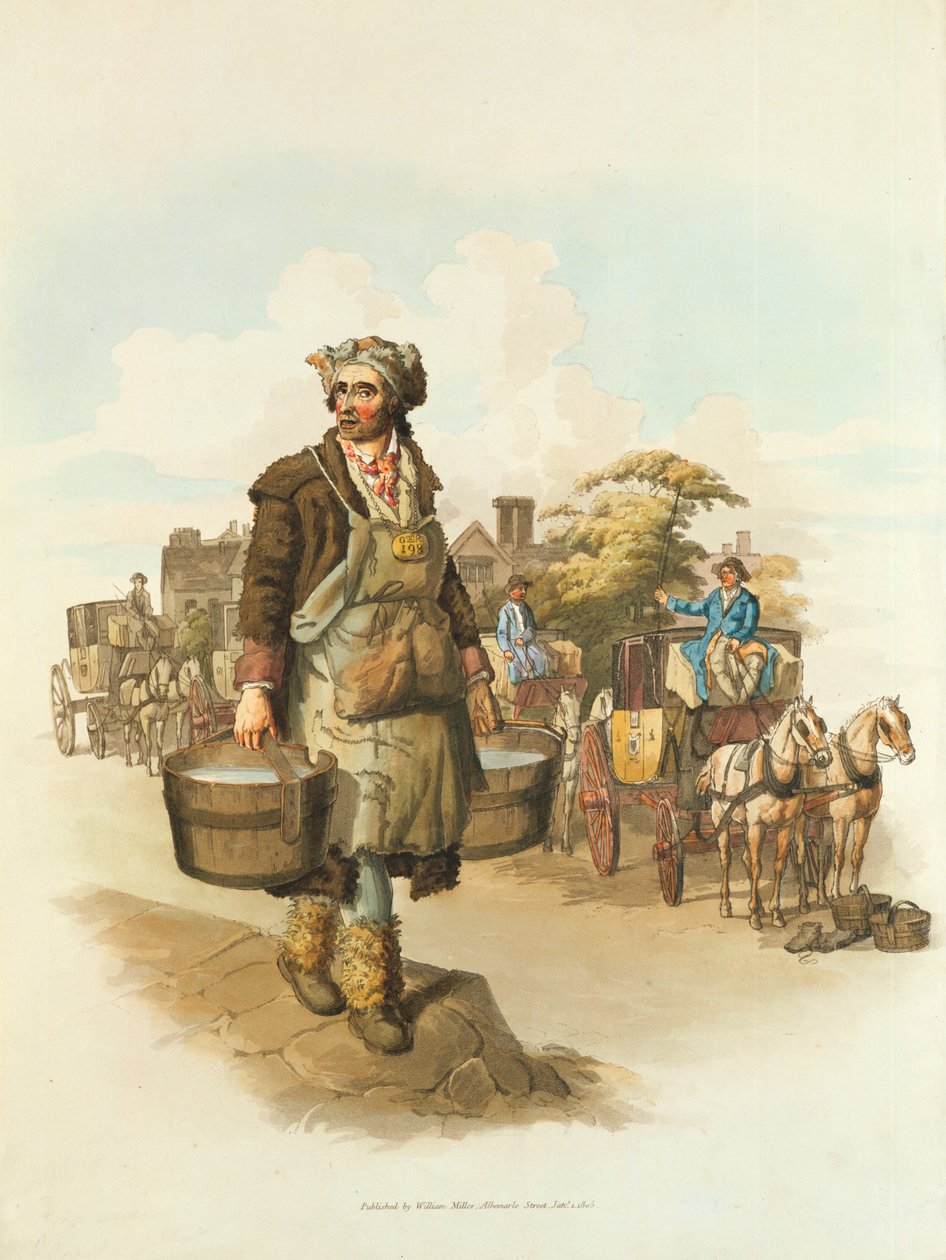 Waterdrager, 1808 door William Henry Pyne