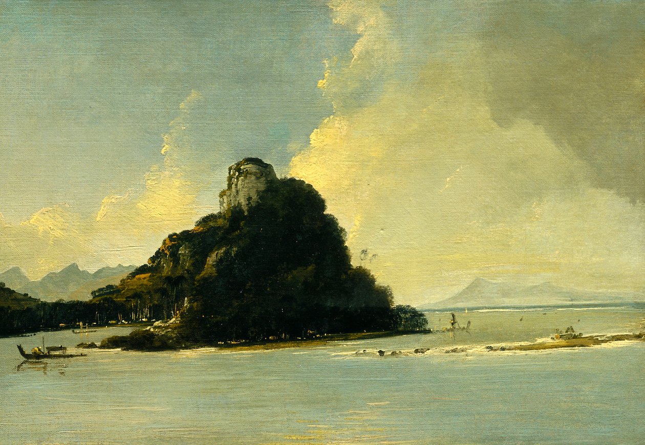 Owharee Haven, Huahine door William Hodges