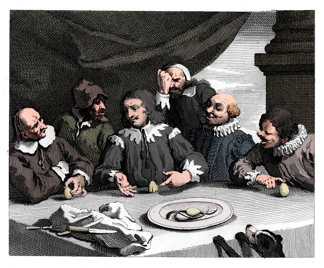 Columbus breekt het ei door William Hogarth