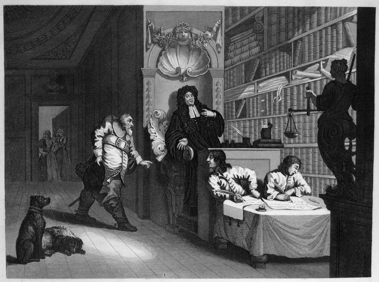 Hudibras en de advocaat door William Hogarth