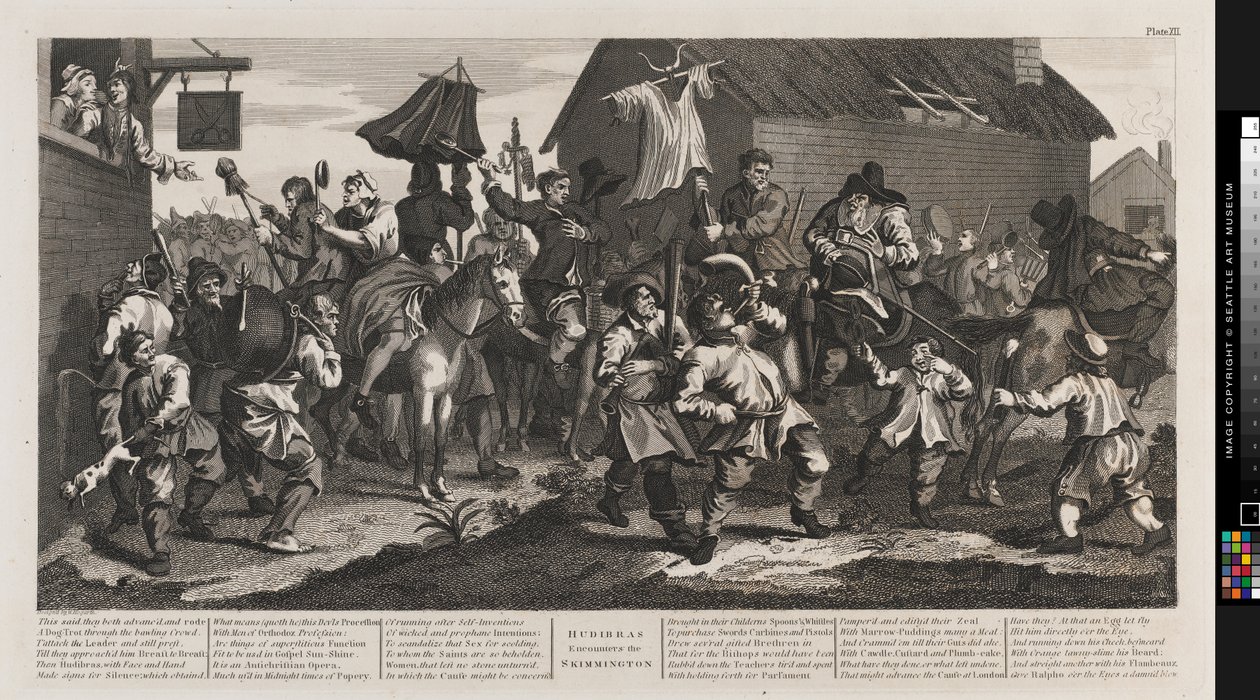 Hudibras en de Skimmington door William Hogarth