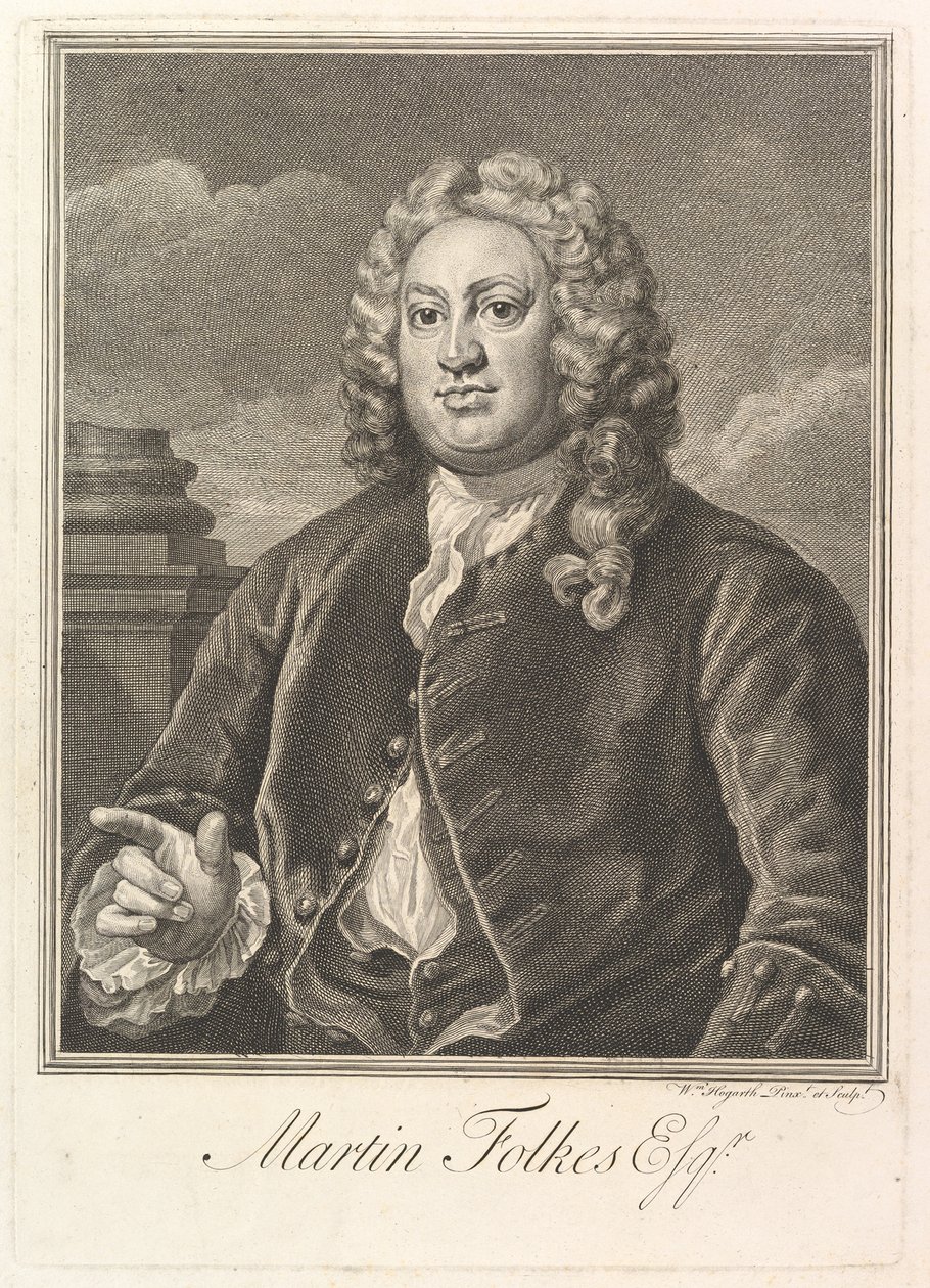 Martin Folkes door William Hogarth