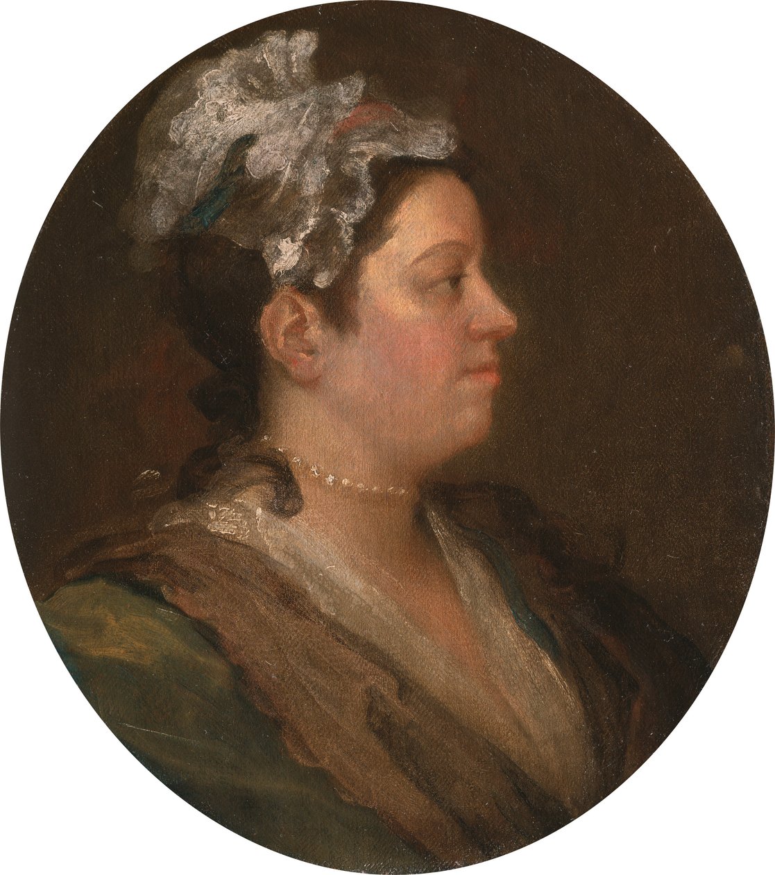 Mary Hogarth (1699-1741), c.1740 (pre-conversatie) door William Hogarth