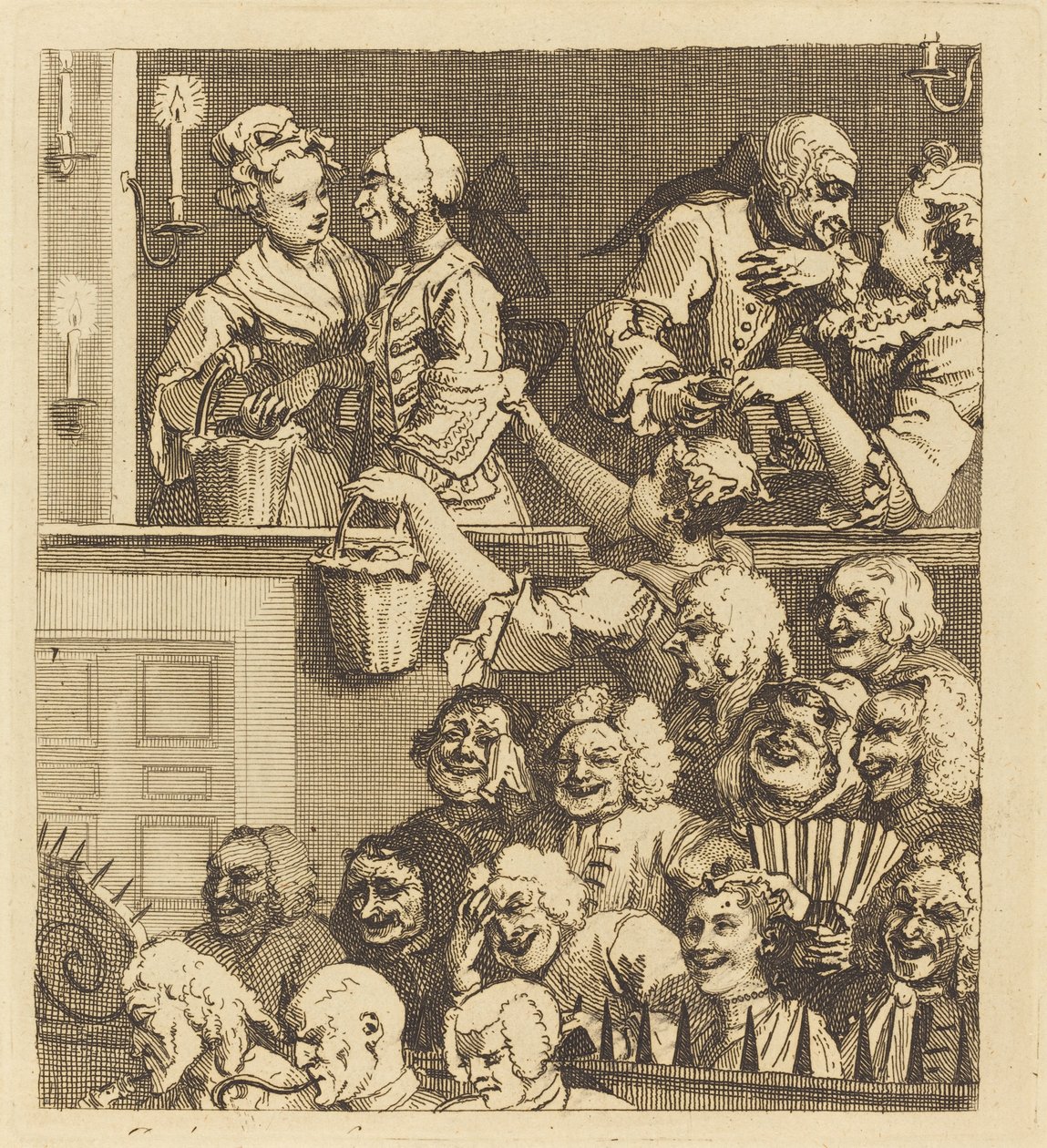 Het Lachende Publiek door William Hogarth