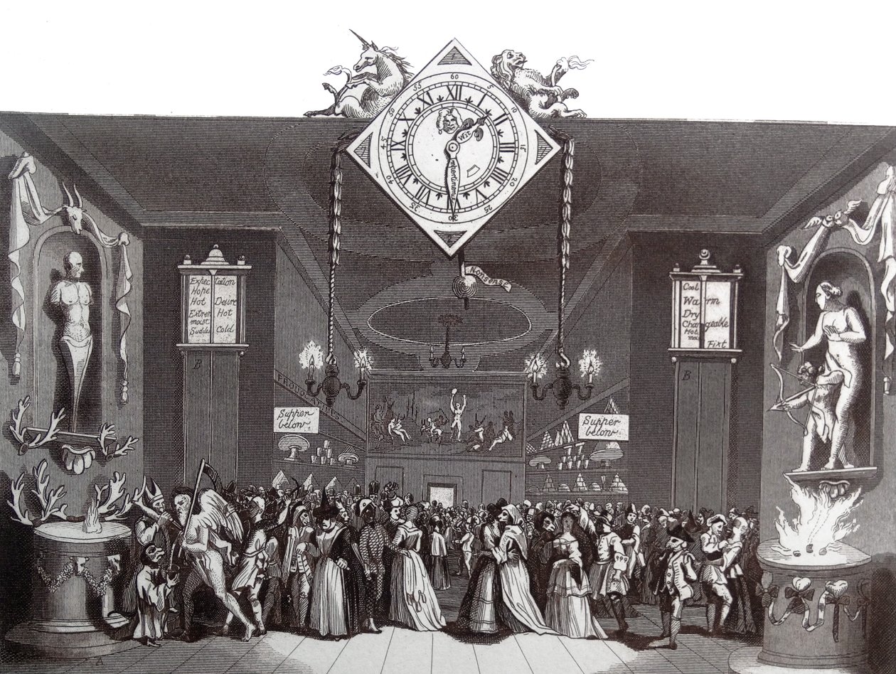 Het gemaskerde bal ticket door William Hogarth