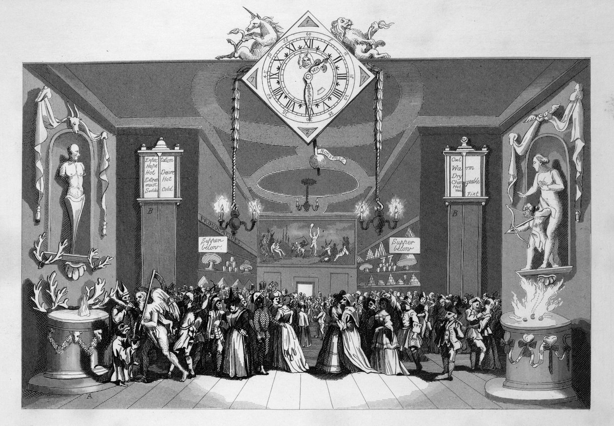 Het Maskerade Ticket door William Hogarth