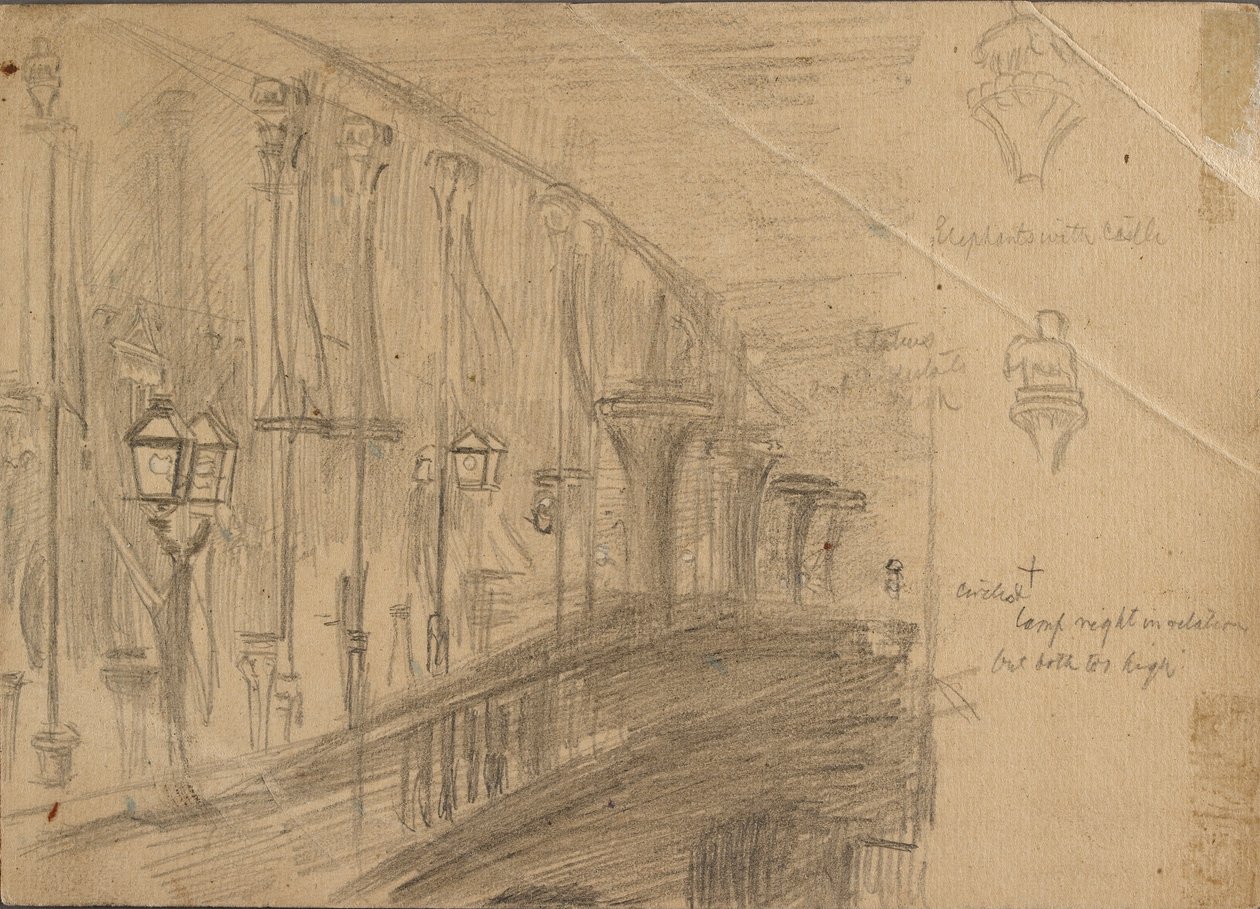 Studie van London Bridge, 1863 door William Holman Hunt