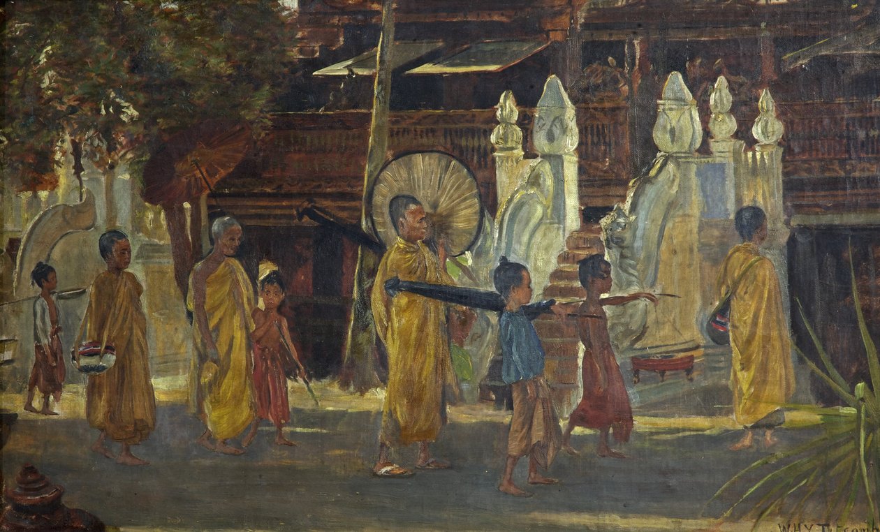 Een processie in Birma door William Holt Yates Titcomb