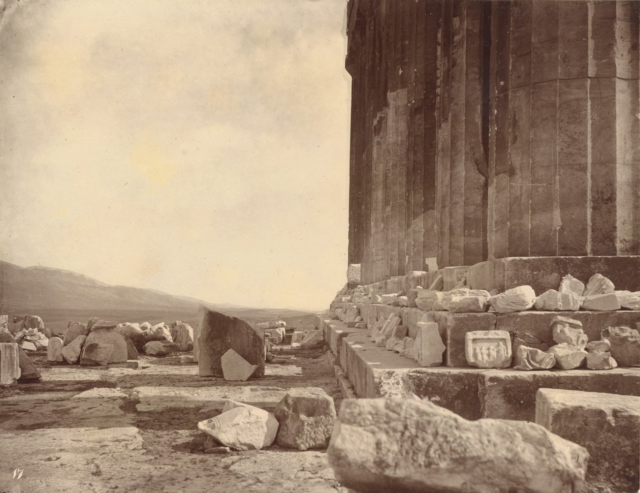 Oostelijke gevel van het Parthenon door William J. Stillman