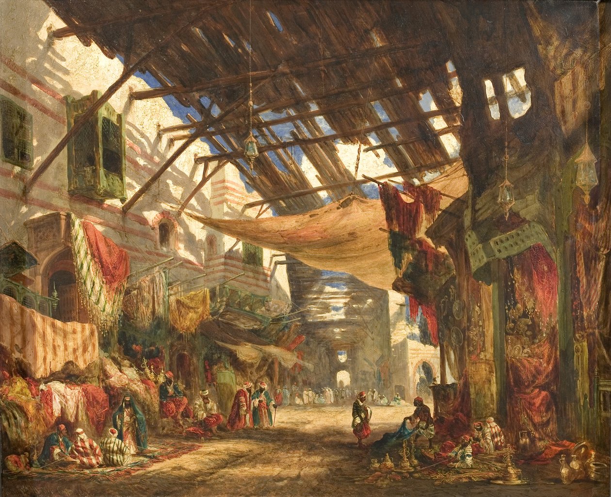 De tapijtbazaar, Caïro door William James Muller
