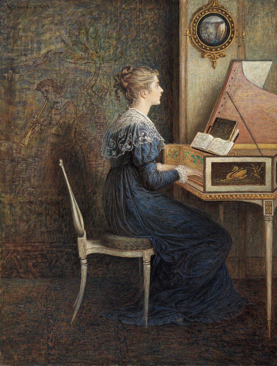 Een oud lied, 1874 door William John Hennessy