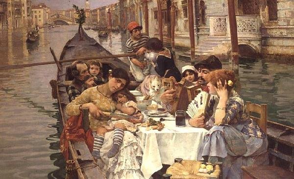 Een Venetiaanse Al Fresco door William Logsdail