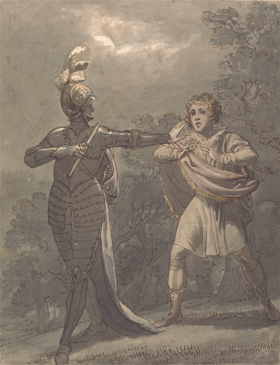 Hamlet en de geest door William Marshall Craig