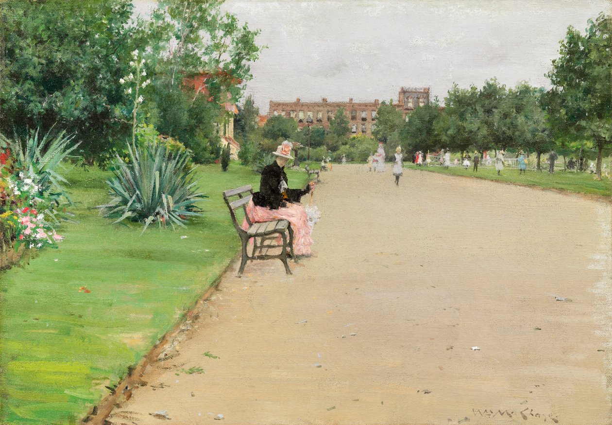 Een stadspark door William Merritt Chase