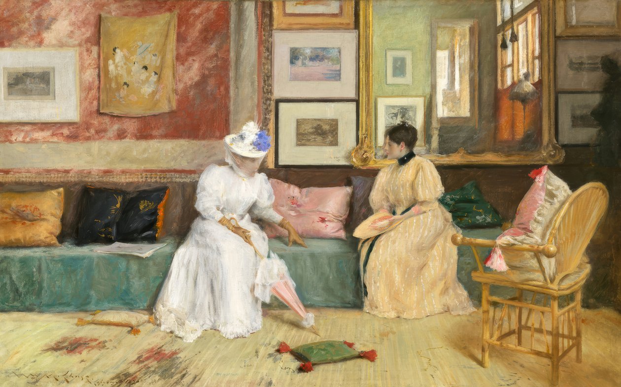 Een vriendelijk bezoek door William Merritt Chase